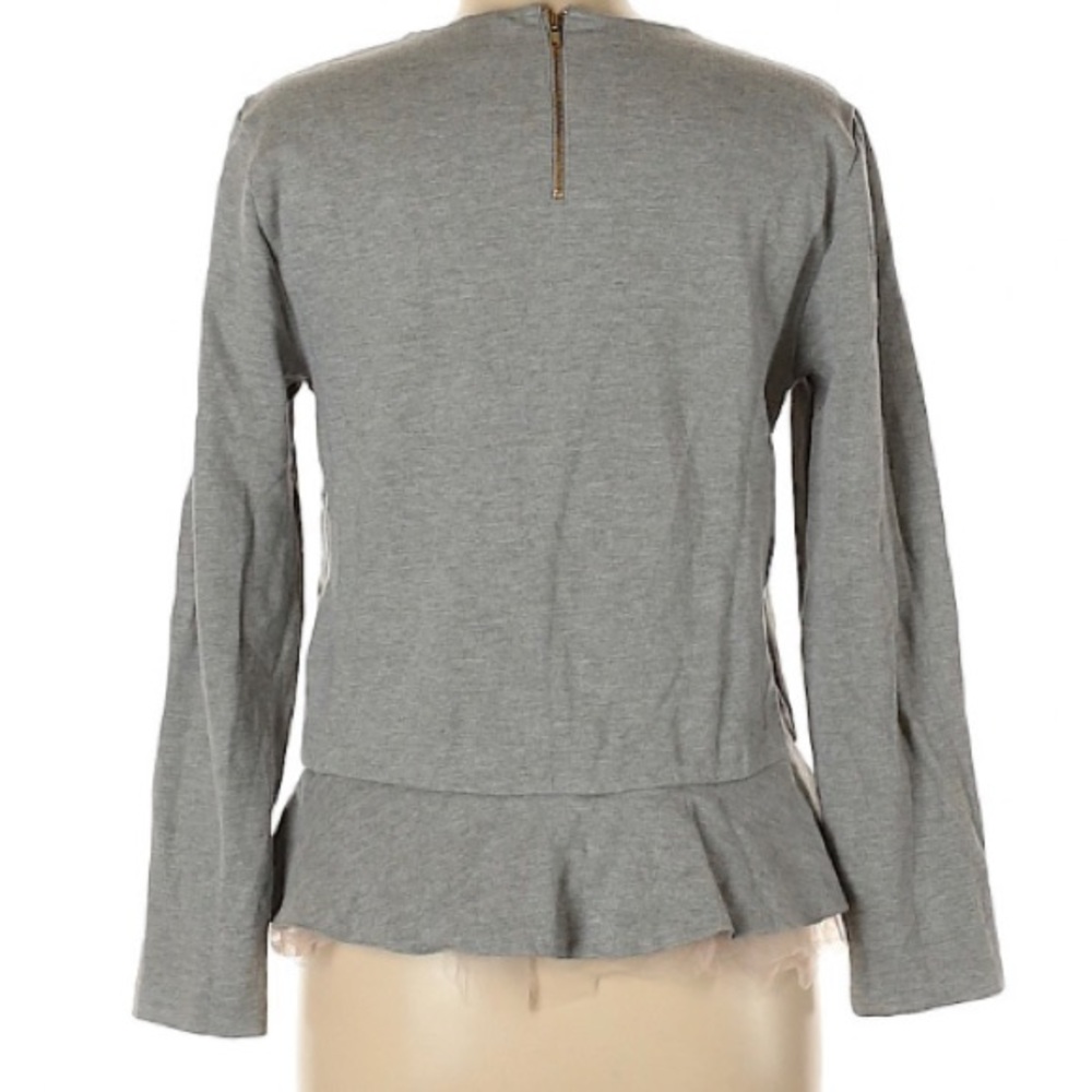 JCrew Pullover Knit with Tulle Trim | sz M - Picture 6 of 6